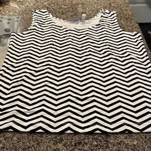 Chico's Black and White Chevron Tank Top size 1